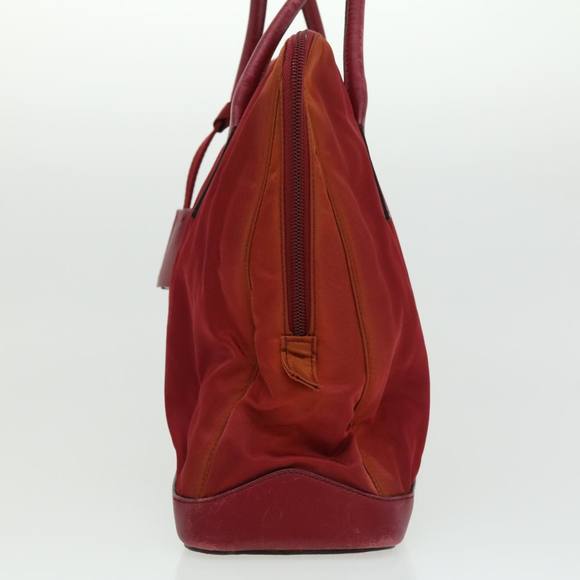 PRADA Tote Bag Nylon Leather Red Auth bs2046 - Picture 3 of 16